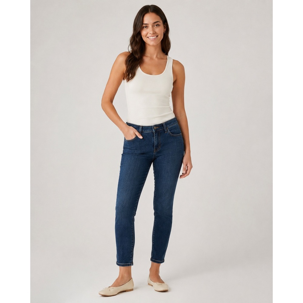 Old Navy The Sweetheart Straight Jeans Womes 8 Short Blue Dark Wash Cotton